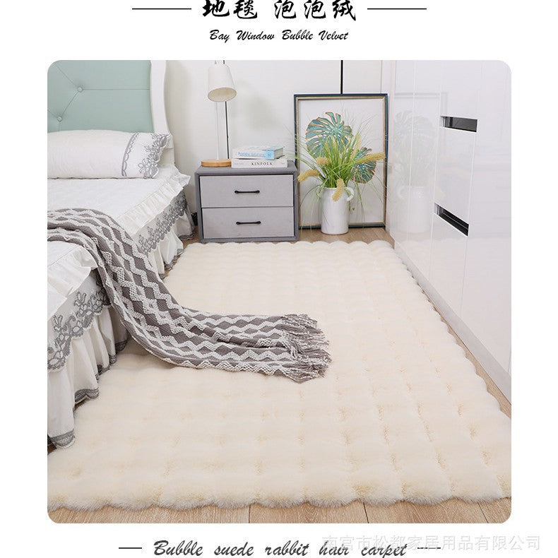 Plush carpet floor mat window sill bedroom balcony bubble velvet bedside blanket sofa cushion imitation rabbit blanket cross-border exclusive supply