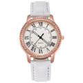 Wish women's watch new arrival - ladies' minimalist diamond-accented luminous retro quartz watch with leather strap - white (direct from manufacturer)