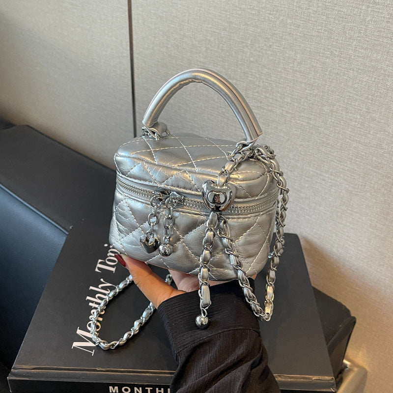 High-end niche style mini bag for women 2025new arrivalfashion quilted chain crossbody bag women's satchel bucket bag