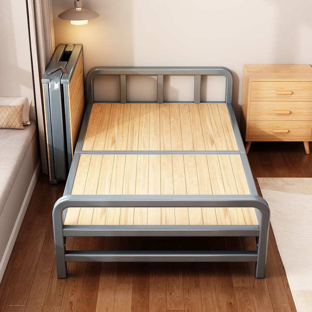 For homefoldable dual-purpose steel frame bed rental house dormitory simple single bed small apartment thickened portable lunch break extra bed