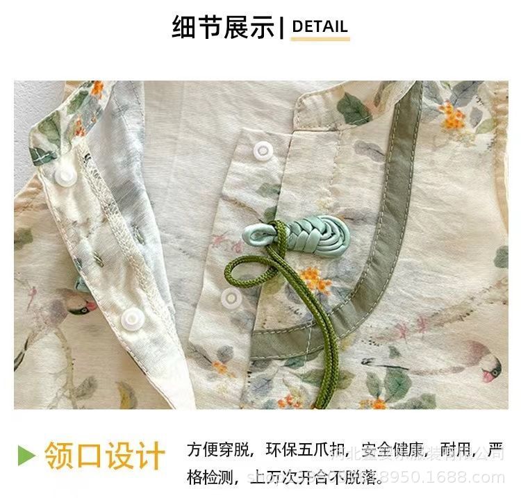Summer chinese style romper for infants and toddlers - sleeveless, wide shoulder, newborn bodysuit - perfect for baby boys and girls, full month celebration, and crawling outfits