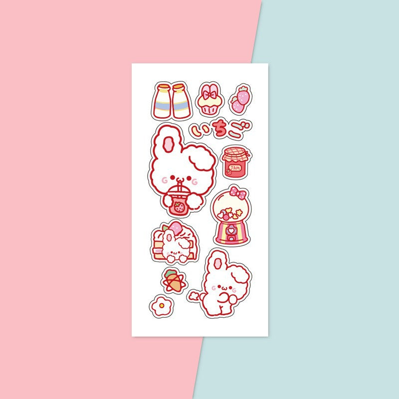 Cute stickers - korean style cartoon ins stickers for kids, journaling, book cover sealing, scrapbooking, and goo card decoration