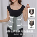 17-bone [lucky bird totem] latex waist cincher corset tight body shaping girdle sports belt fishbone girdle for women