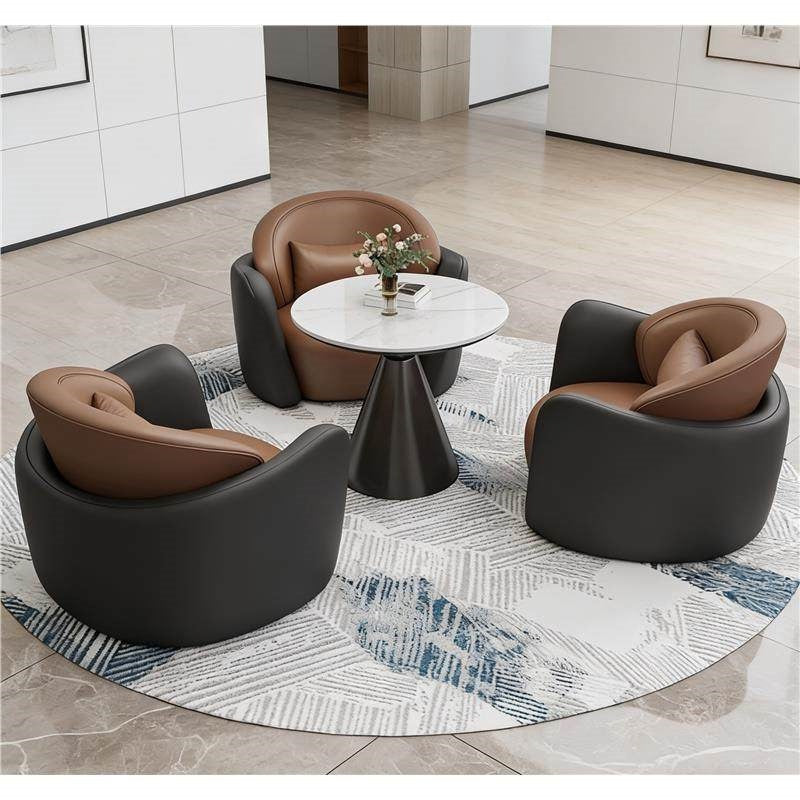 Luxury hotel lobby reception sofa, sales office negotiation table and chair set, office break area booth sofa