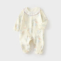 Small bamboo collar with partial button one-piece