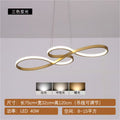 Creative ring restaurant pendant light - modern minimalist, unique twisted line design - nordic style bar/island counter hanging lamp - wholesale