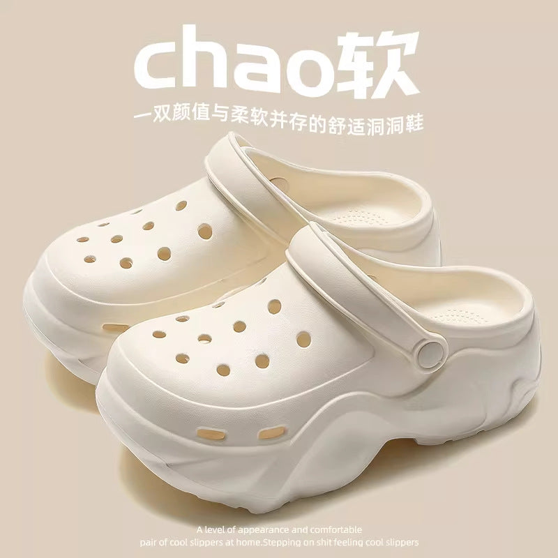 Pregnant women's non-slip clogs women's 2026new arrivaloutwearsummerevadeodorizing filter increase the feeling of stepping on shit sandals for women