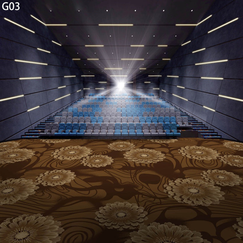 Customized fire-retardant carpet for movie theaters, home theaters, and clubs: soundproofing, noise reduction, and vibration dampening - full coverage installation