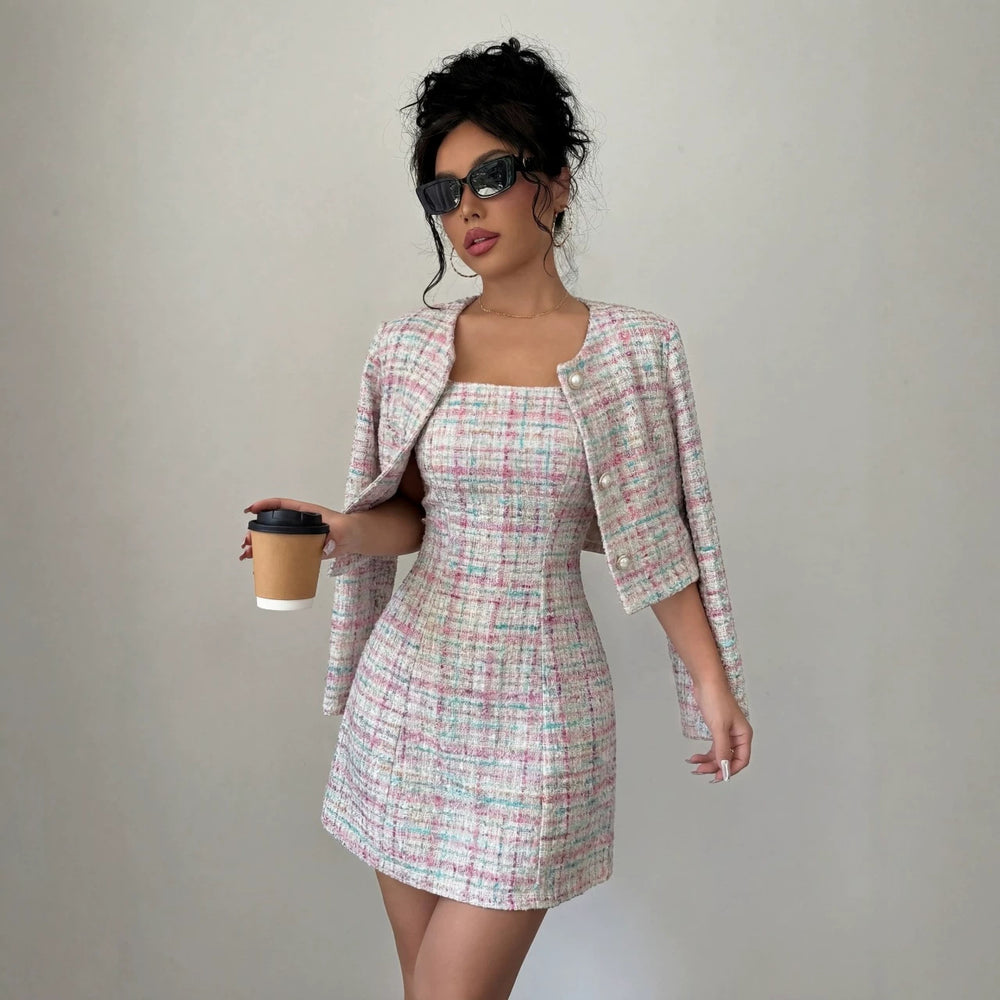 european and american cross-border women's fashion new spring/summer sequin dress - chanel-inspired style