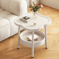 Cream style side table movable bedroom bedside table storage rack for home living room round table creative coffee table sofa side cabinet