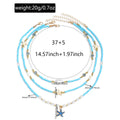 Rice beads necklace wholesale cross-border summer bohemia small fresh jewelry fashion pearl starfish vacation clavicle chain