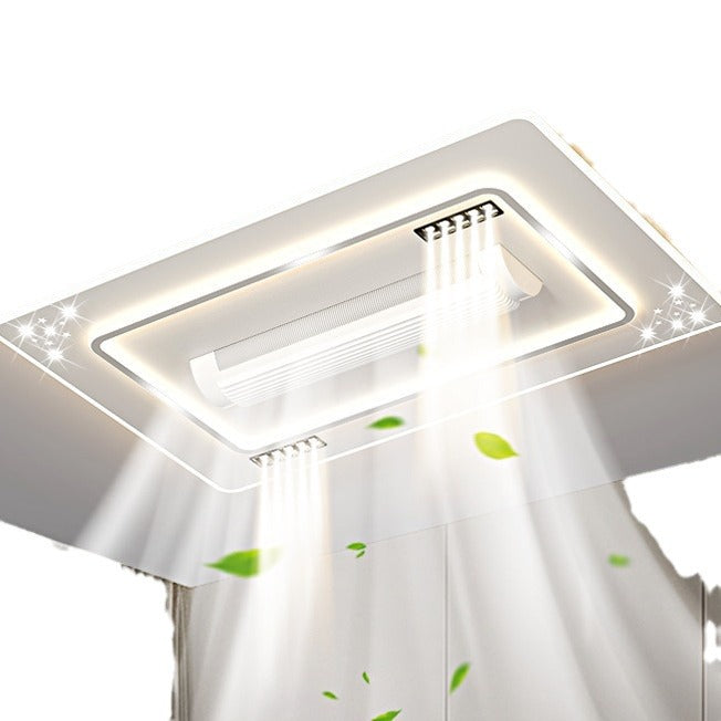 Fan light 2025 new living room main light bladeless fan ceiling light bedroom light Zhongshan lighting whole house package