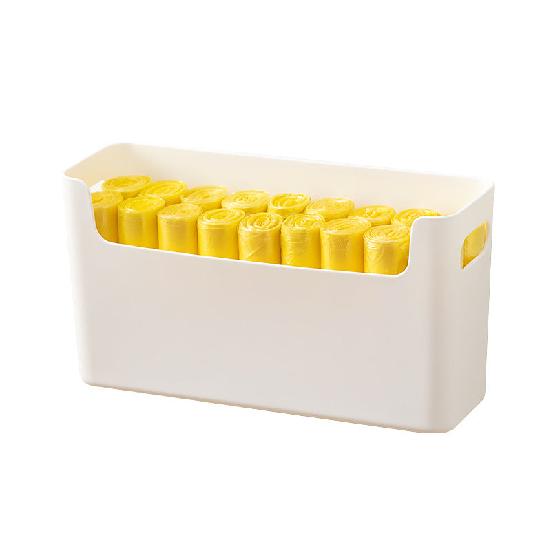 Household kitchen toilet garbage bag storage box wall-mounted artifact plastic bag non-punching plastic wrap storage box