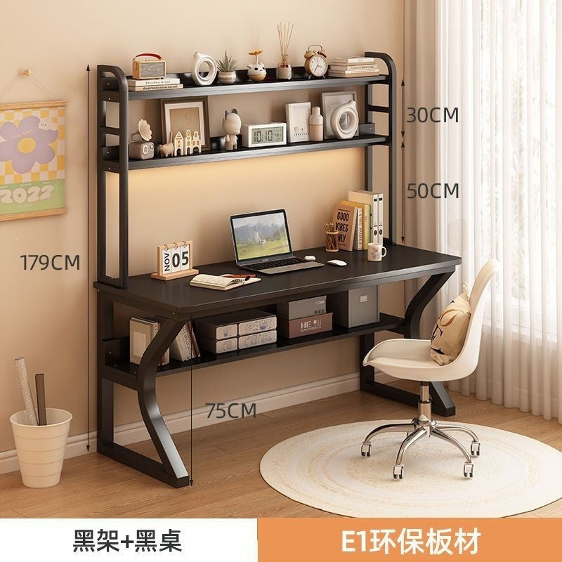 Computer desk desktop for home student study writing desk bedroom desk bookshelf all-in-one small table simple office desk