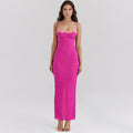 European and american style women's summer  new lace trim dress, bandeau cami dress, sexy midi dress for women