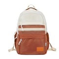 Schoolbag patchworkcontrast colorcasual travel junior high school student backpack large capacity water-repellent abrasion resistant dirty backpack