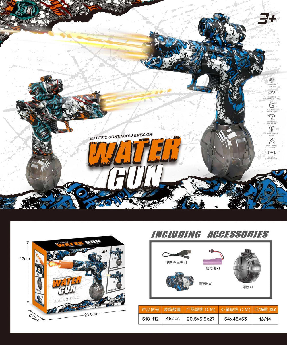 hot-selling water gun launch toy graffiti m416 amazon tk cross-border hot-selling short-spike toy water gun wholesale