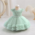 Fashionin stocknew arrival baby girl tutu gauze cake princess dress first birthday evening dress dressgirl dress
