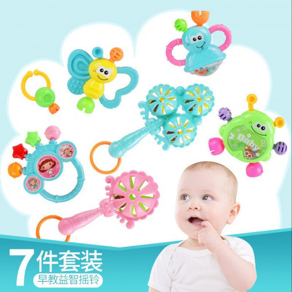 Cross-border South East Asia export newborn baby rattle toy 0-1 year old baby educational grasp toothpaste toddler soothing