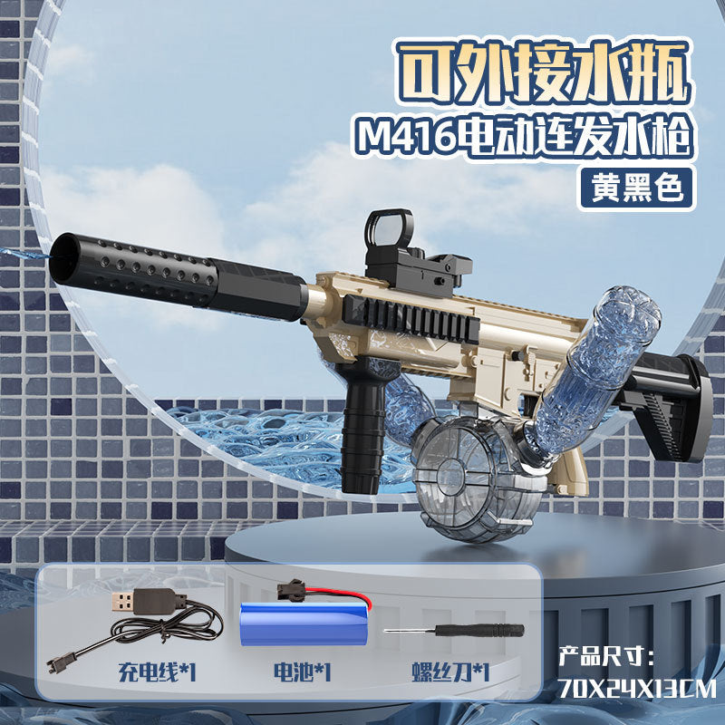 【customizable】new kids' double-nozzle electric water gun toy - interactive, high-capacity, perfect for summer water fun & gifting