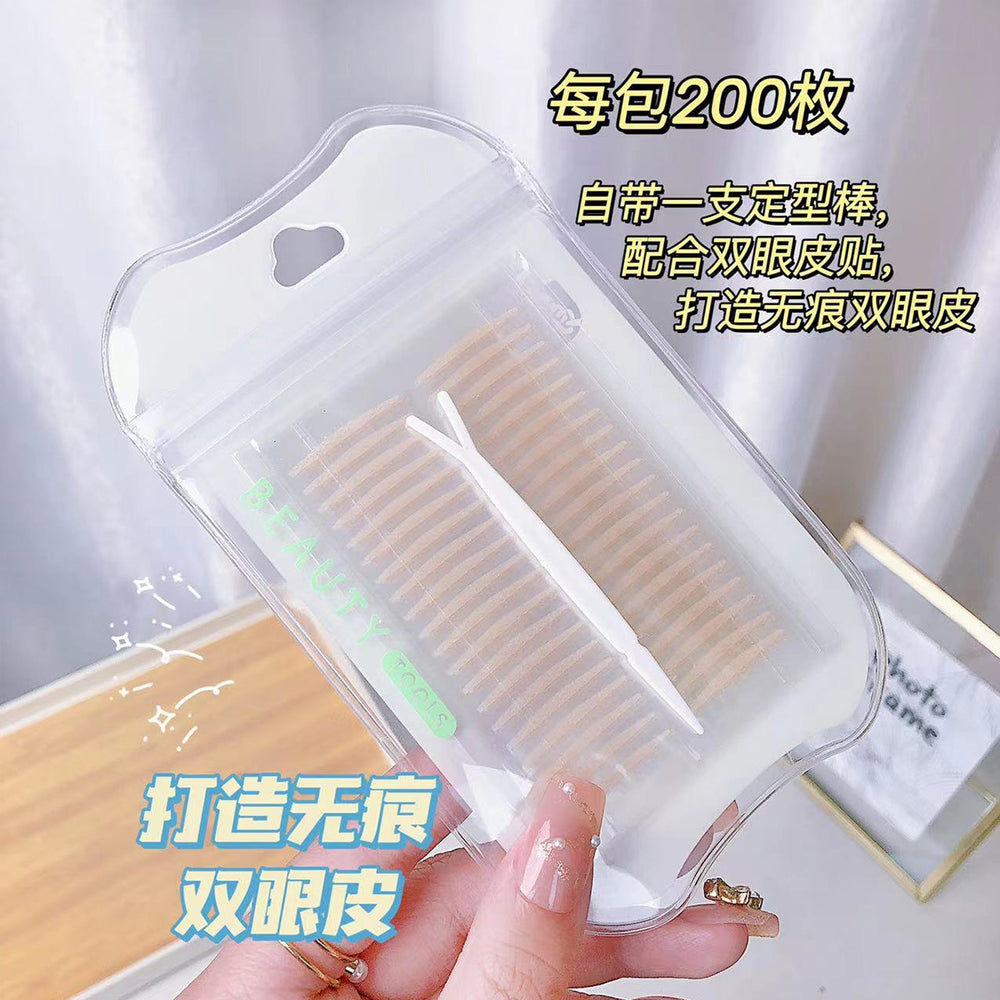 Snow mary 2026 new double eyelid tapes, 200 pieces, invisible, natural, waterproof, sweat-proof, beauty eyelid skin stickers wholesale