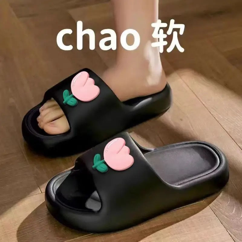 2026 new women's summer slippers - cloud-like comfort, soft sole, casual home wear, thick-soled one-strap slides for bathroom use