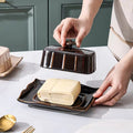 Creative ceramic butter dish european style tableware with lid butter plate dessert dish butter dish cheese box - wholesale from manufacturer
