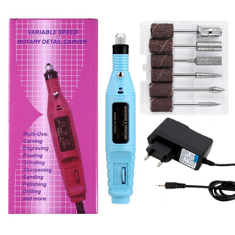 Mini nail drill set - portable electric nail file & polisher kit