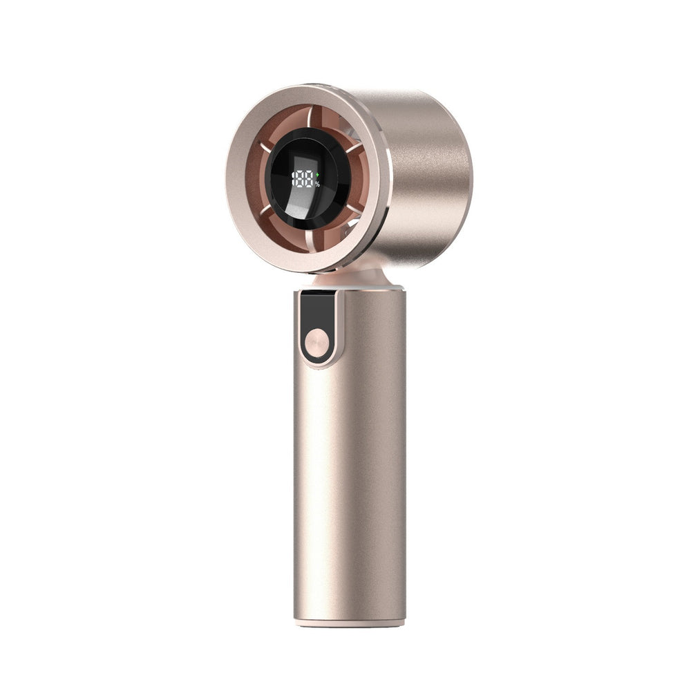 New digital display 100-speed high-speed handheld fan, silent, high air volume, usb rechargeable, portable mini desktop fan - gentle breeze