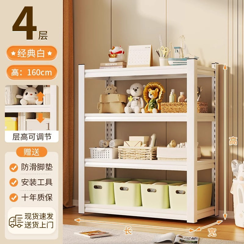 Household storage rack floor-standing multi-layer shelf balcony living room storage rack storage room supermarket express storage display rack