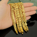 Women's leaf-shaped teardrop heart-shaped snap bracelet, geometric design bracelet, imitation gold plated 24k gold bracelet