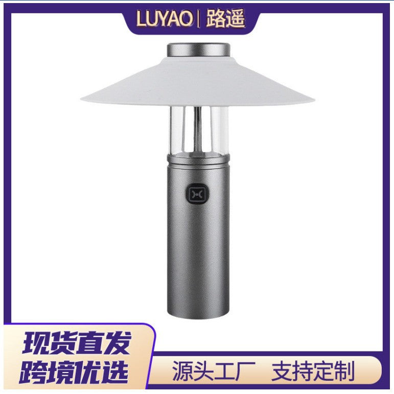 Cross-border multi-functional three-in-one camping light, long battery life, fast charging, magnetic attraction, outdoor camping and fishing, portable flashlight