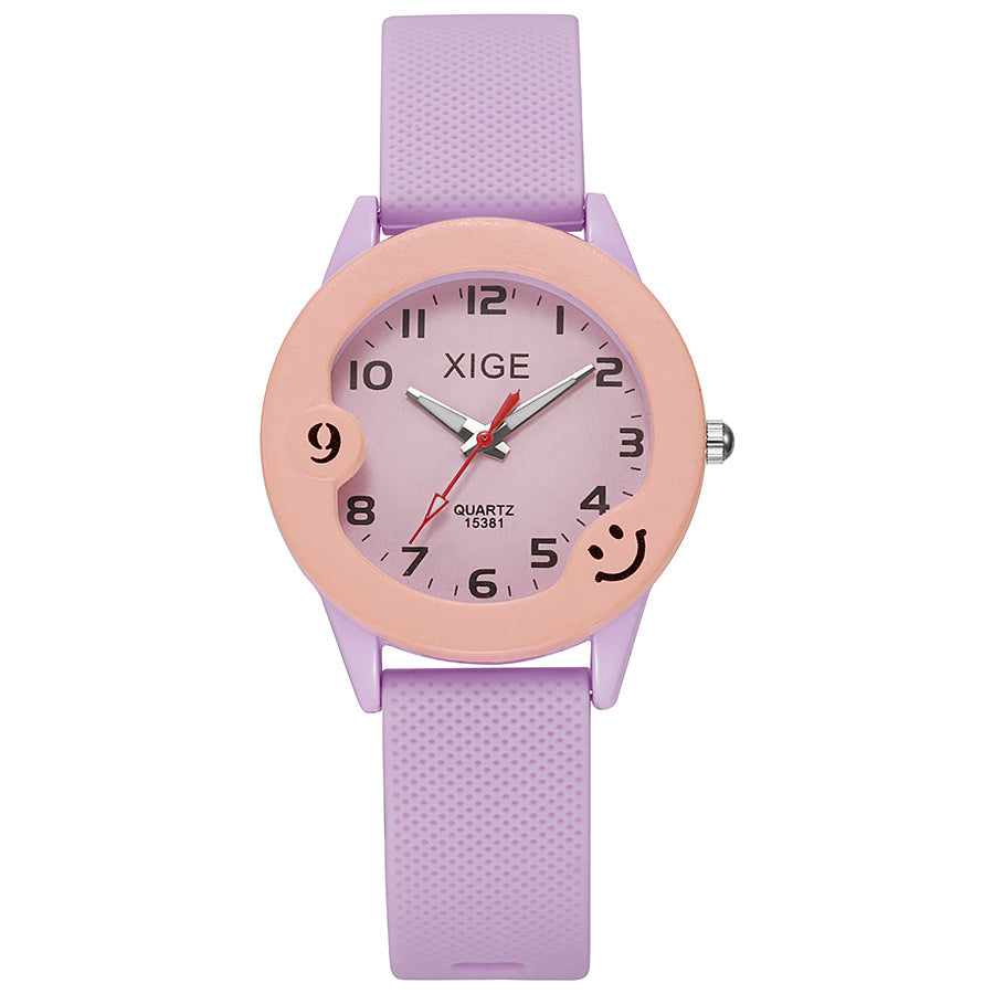 Kids' waterproof quartz watch - candy color minimalist silicone sports gift watch - toy watch - waterproof children's watch