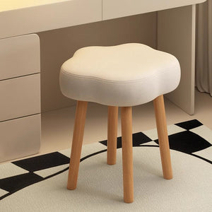Cream style makeup stool dressing table stool girl bedroom cloud chair solid wood simple manicure special high-end
