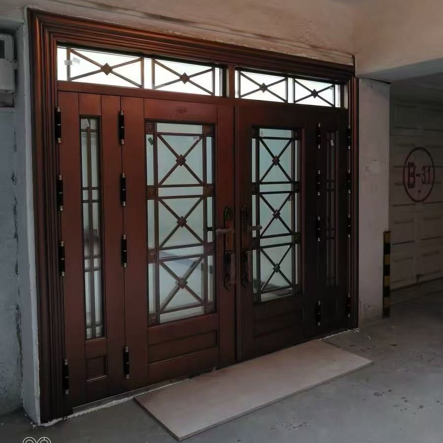 Factory direct zinc alloy glass splice door - stylish, bright, ideal for villas and country homes