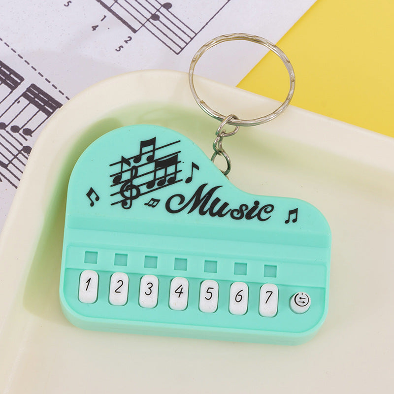 Mini pocket piano keychain - kids' electronic keyboard cartoon keychain pendant - playable, light-up creative toy