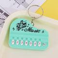 Mini pocket piano keychain - kids' electronic keyboard cartoon keychain pendant - playable, light-up creative toy