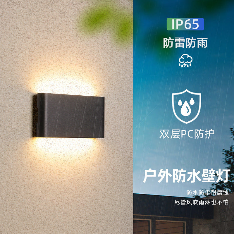 Ultra-thin outdoor waterproof wall light led household exterior wall courtyard aisle corridor light villa courtyard landscape decorative light