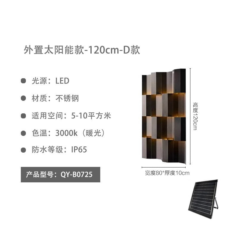 Outdoor wall light villa solar waterproof garden light outdoor entrance exterior wall art creative landscape atmosphere wall lamp