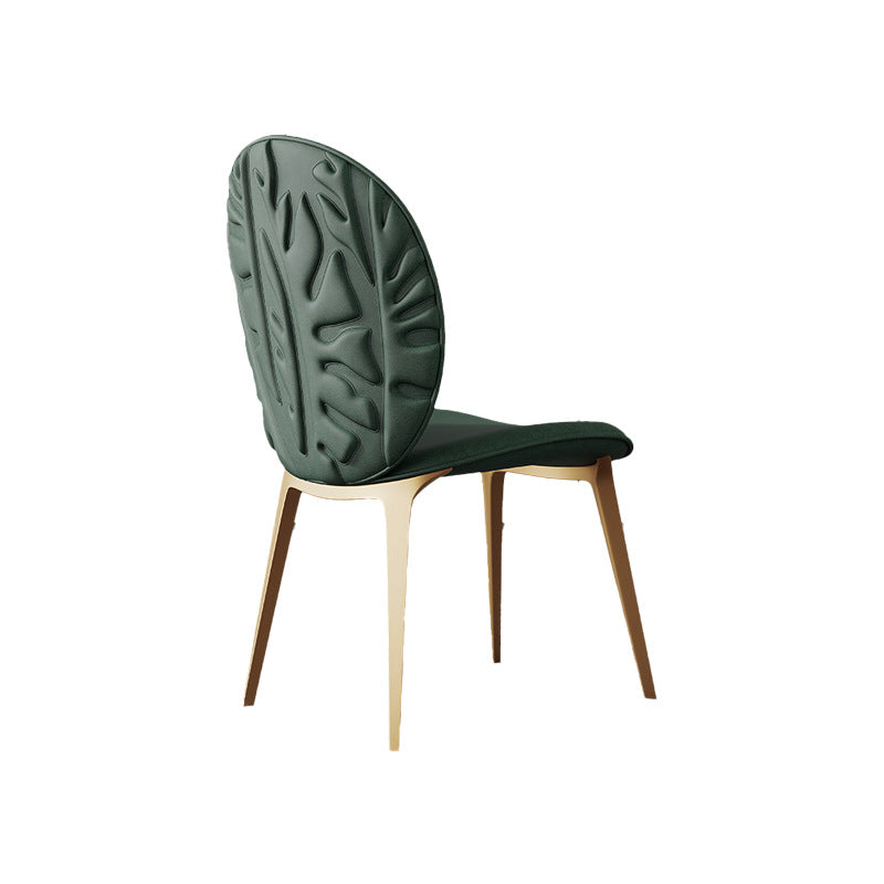 Luxury high-end dining chair - italian designer astrid leaf chair - upholstered backrest - perfect for small spaces - dining table chair