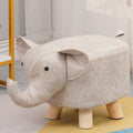 Elephant stool - kids' animal stool - solid wood shoe bench - creative small stool - home living room cartoon cute low stool