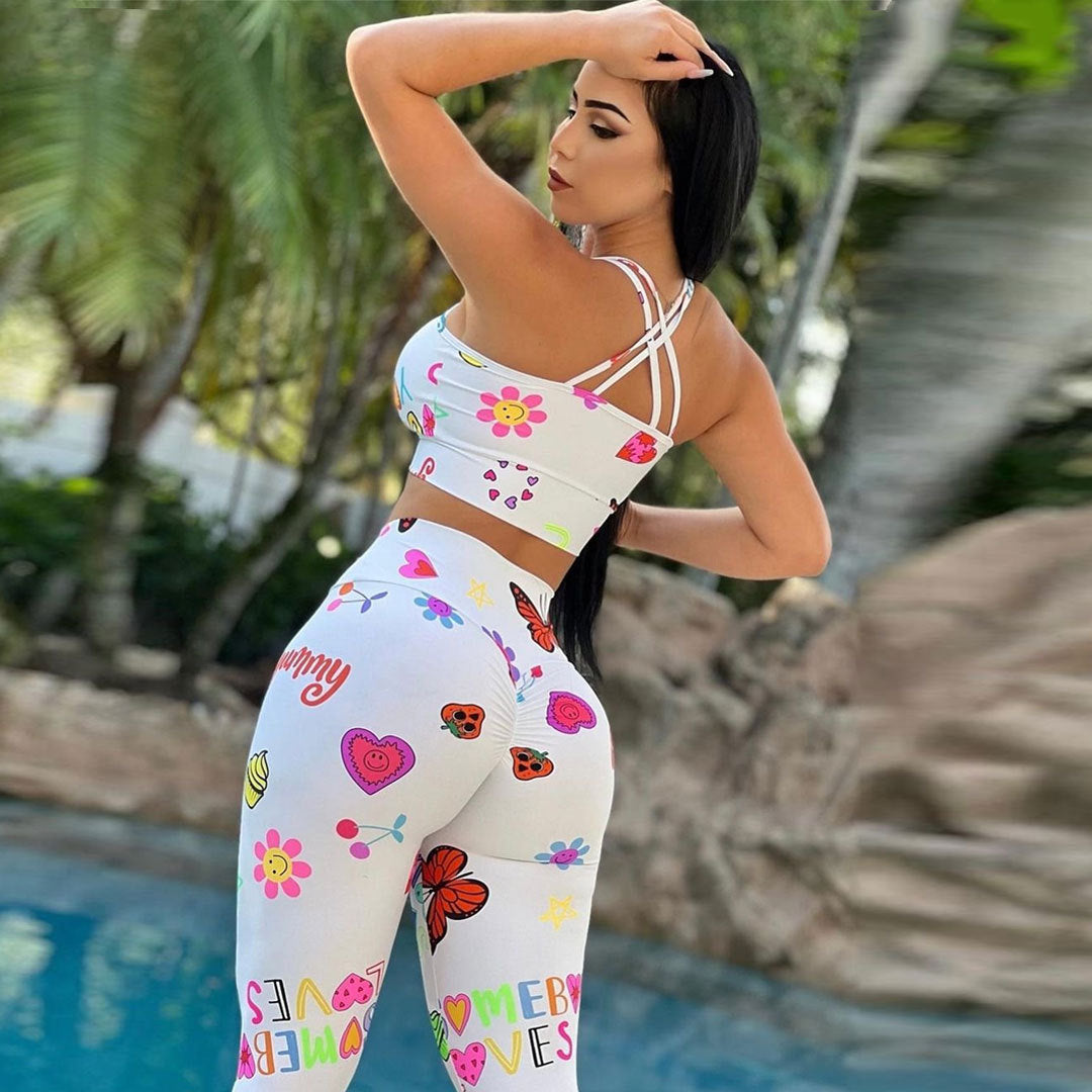 SRS10459 European and American sexy suspender, printed set