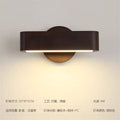 Nordic solid wood adjustable wall lamp minimalist bedroom bedside reading light japanese style natural wood living room background wall lamp