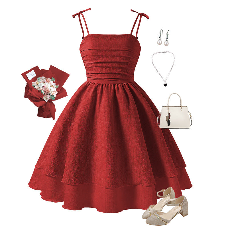 Girls' dress - cross-border children's wear -  european & american spring/summer  hot seller - spaghetti strap princess party dress