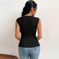 Amazon cross-border women's fashion: european and american elegant style t-shirt,  spring/summer new arrival, asymmetrical neck, slim-fit cropped solid color top
