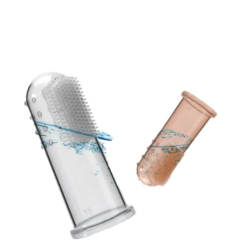 Handsome Boy Baby Thumb Cover Toothbrush Silicone Baby Tooth Brush Finger Toothbrush Children's Tongue Coating Cleaning Brush Boxed Wholesale