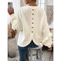 european and american cross-border off-white wheat embossed crewneck sweatshirt for women