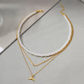 Wholesale autumn/winter sweater necklaces: european and american cross-border jewelry, women's light luxury layered necklaces, versatile high-end pearl necklaces