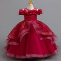 New in stock: girls' princess dress, bubble wedding dress, formal gown, piano recital dress - kids dress