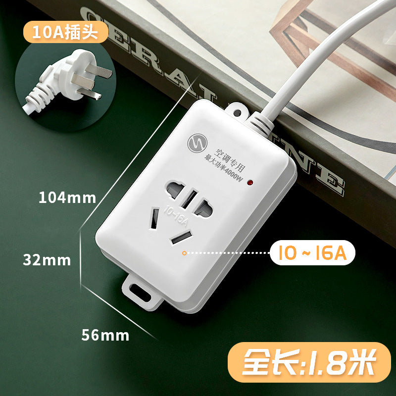 16a high-power 4000w multi-function power strip with socket converter for air conditioners, water heaters, induction cookers, and more